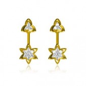 Designer Earrings with Certified Diamonds in 18k Yellow Gold - NCK1152EP